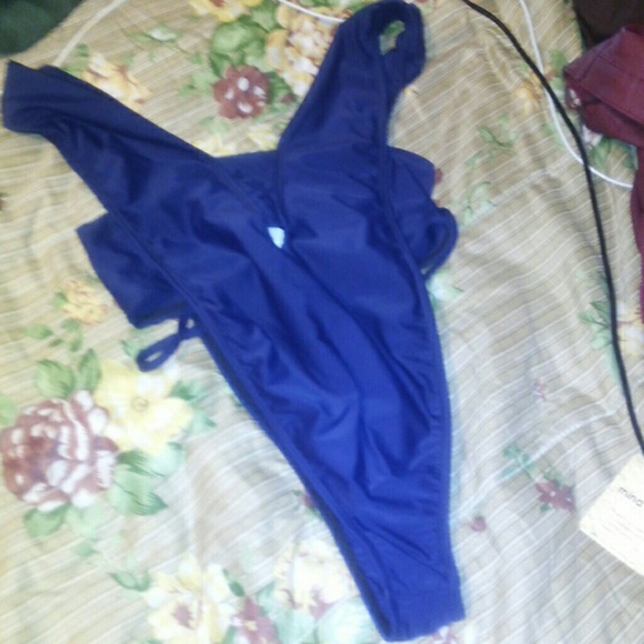 High rise thong bathing suit