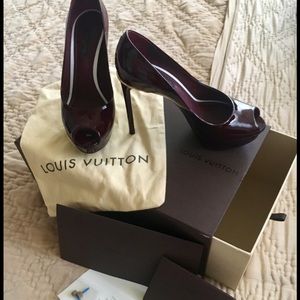 Louis Vuitton burgundy heels