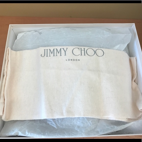 Jimmy Choo "Maury" Velvet Metallic Sandals. - Picture 8 of 8