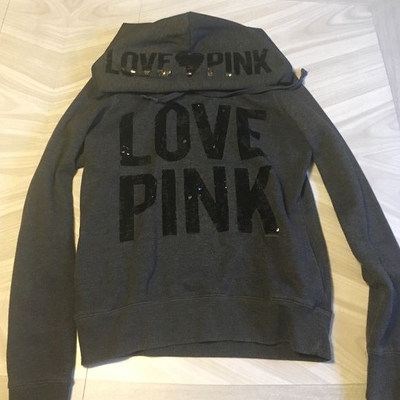 VS dark grey sequin hoodie