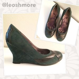 Emerald Green Aldo Wedges 6.5/7