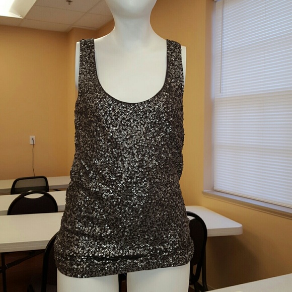 Sequined JCrew sleeveless top.