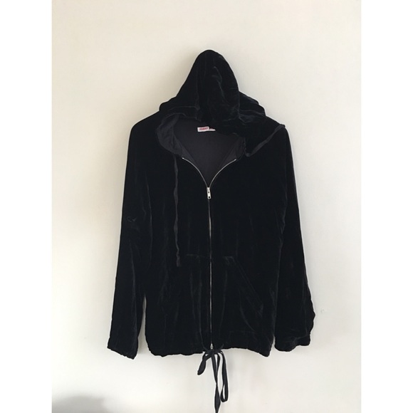 Johnny Was black velvet hoodie Embroidered jacket - Picture 4 of 4