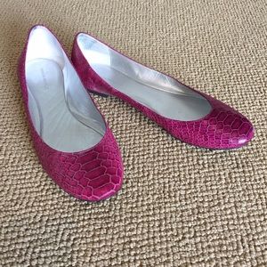 Banana Republic Pink Faux Croc Flats