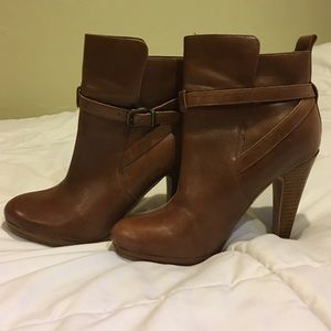 Leather High Heel Booties