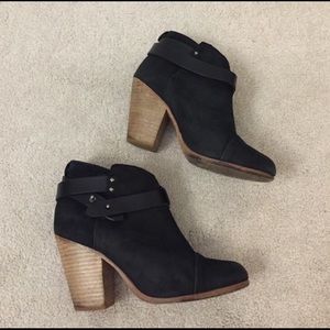 Black suede Harrow booties