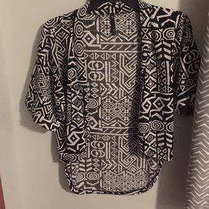 Black and white cardigan