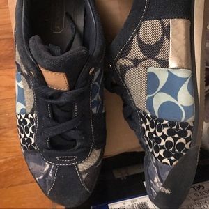 COACH Denim patchwork sneakers