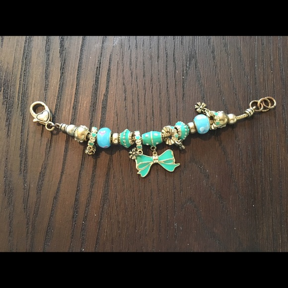 Bow charm bracelet similar to Pandora - Picture 1 of 1