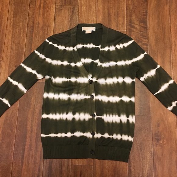 Michael Kors tie dye button up cardigan