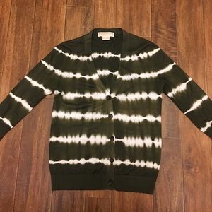 Michael Kors tie dye button up cardigan