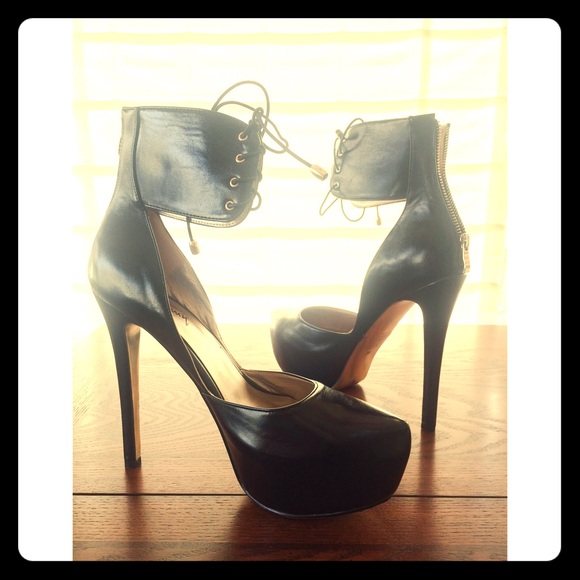 Luichiny Re Becca Platform Heels - 11 blk leather