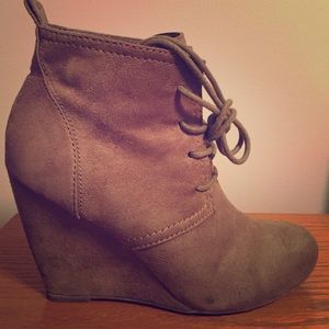 Ankle wedge booties
