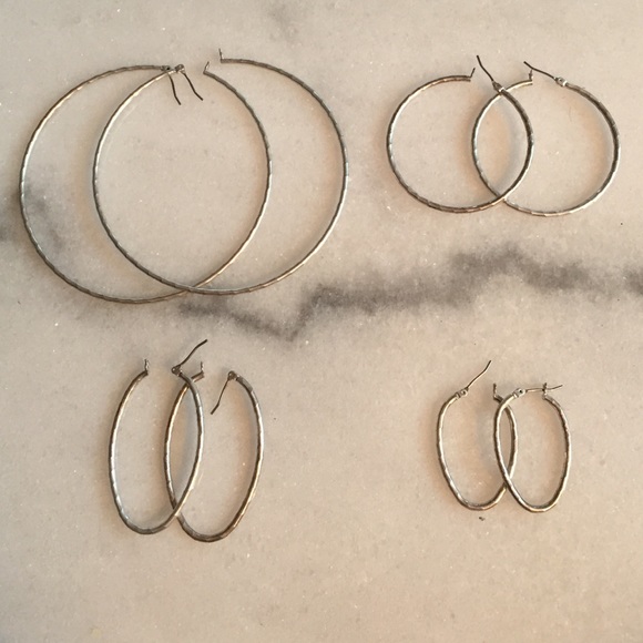 Hammered metal hoops