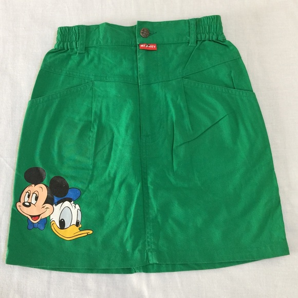 Green Disney skirt- Mickey Mouse + Donald Duck!