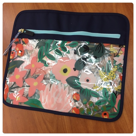 New Ulta Beauty floral/clear pouch with top zipper - Picture 2 of 6