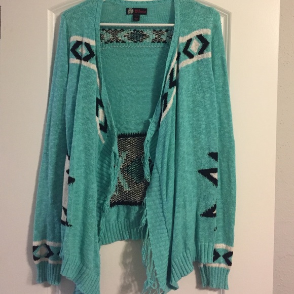 Torquise stylish winter cardigan ❄️