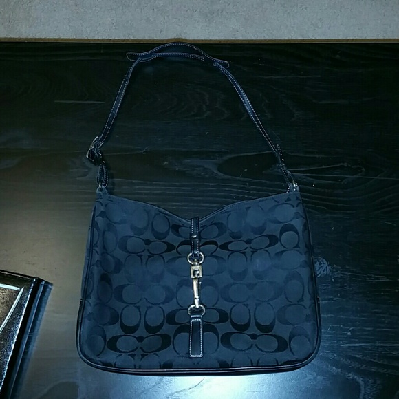 Black coach shoulder bag