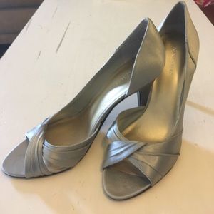 Nine West Silver Heels