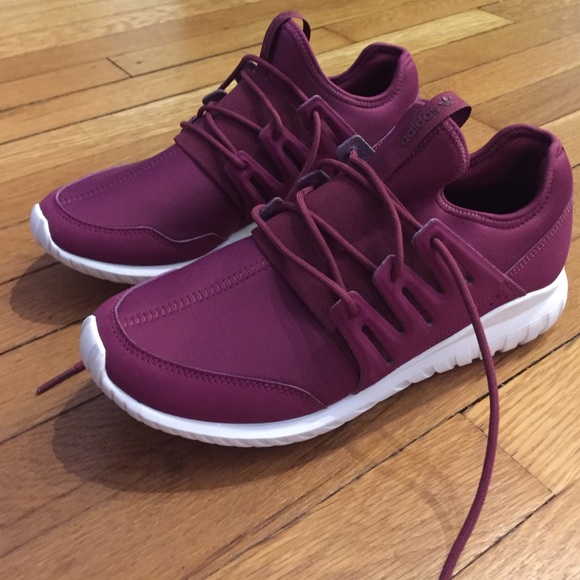 adidas tubular radial maroon