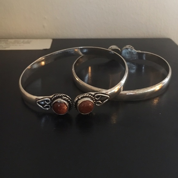Tiger's Eye stone cuff semi precious stone cuff