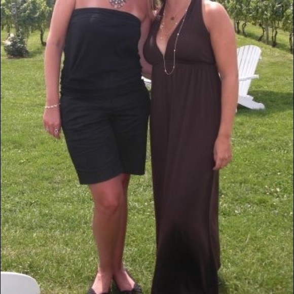 Brown cotton maxi dress