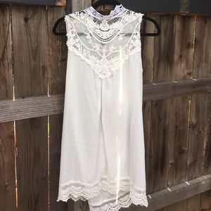 White Sheer Dress Size Medium