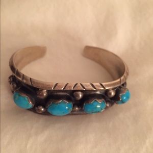 Vintage sterling silver with turquoise bracelet