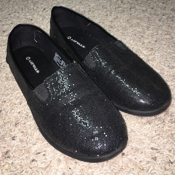 Sparkly Black Flats