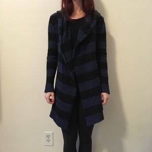 Vince Sweaters - Vince Wool Alpaca Cashmere Striped Hooded Sweater