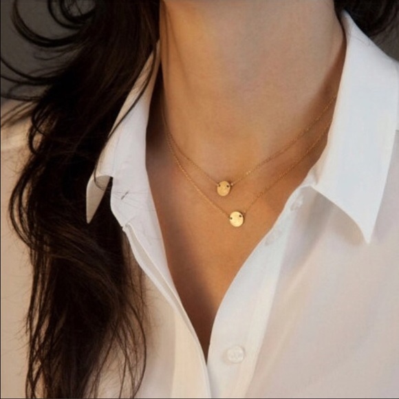 Two layer medallion necklace - Picture 2 of 2