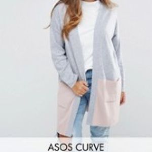 ASOS Curve cardigan in colorblock