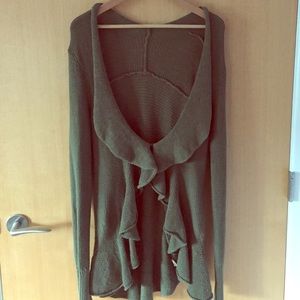 Green Free People Swing Sweater