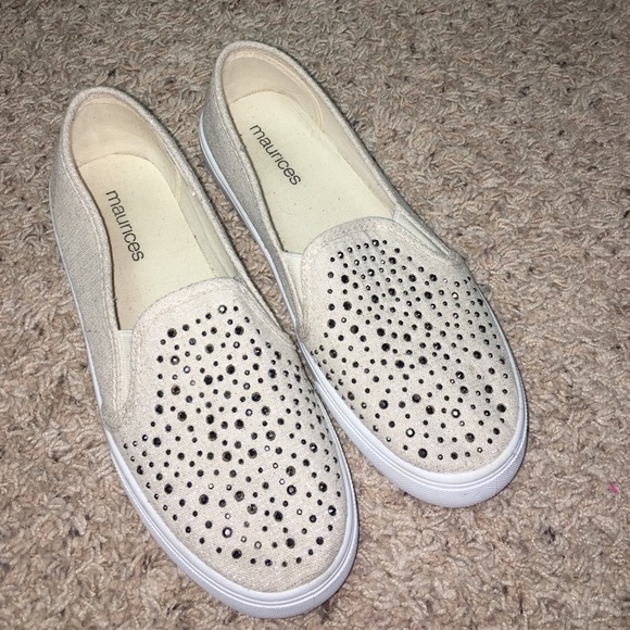 Slip-on Shoes with Rhinestones