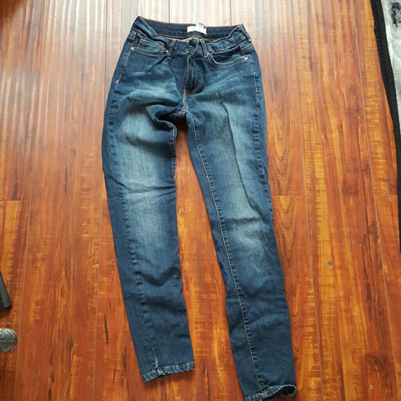 Dark wash blue jeans