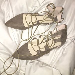 Lace up flats