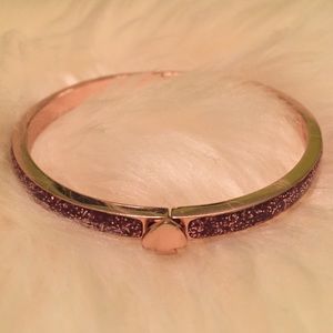 Kate Spade rose glitter bangle