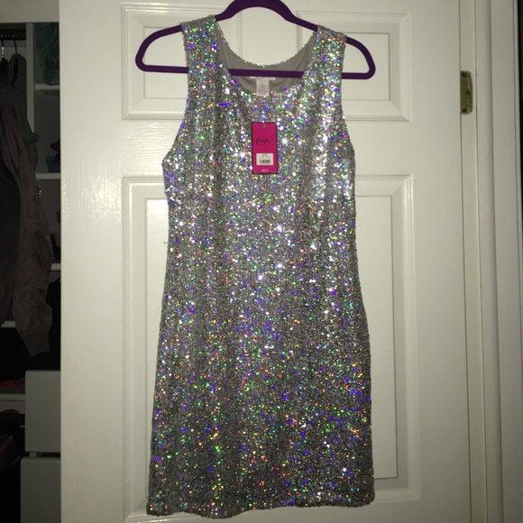 Brand New* Candies holographic sparkle dress