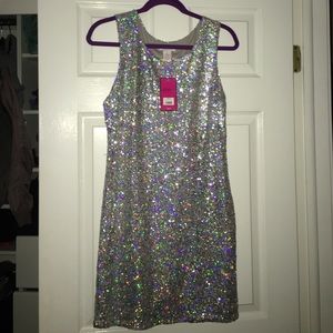 Brand New* Candies holographic sparkle dress