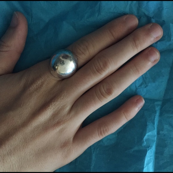 Silver circle ring