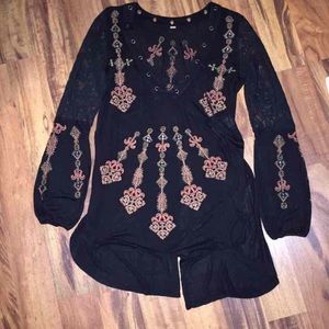 Free People embroidered top