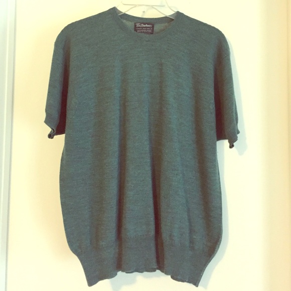 Burberry Vintage Soft Green Wool Sweater. Sz 42