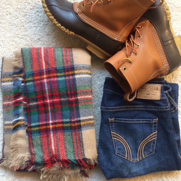 Holiday Plaid Blanket Scarf