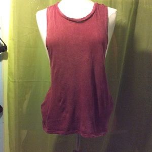 Sleeveless Cranberry Top