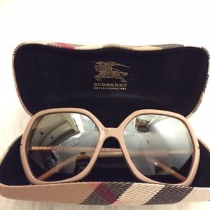 Nude Burberry Sunglasses w/ case and dust cloth