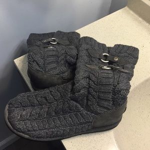 Gray Knit Ugg Boots