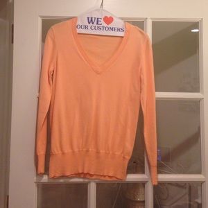 Peach V Neck JCrew Sweater