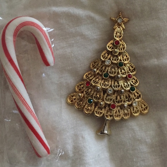 RARE vintage Christmas tree pin.