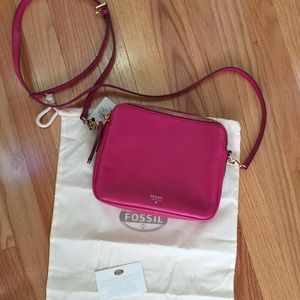 Sale⚡🆕Fossil-NWT-Fuchsia Sydney Leather Crossbody
