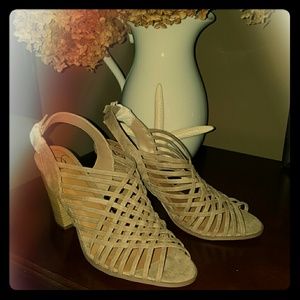 Slingback, Caged Lattice High Heels, size 11
